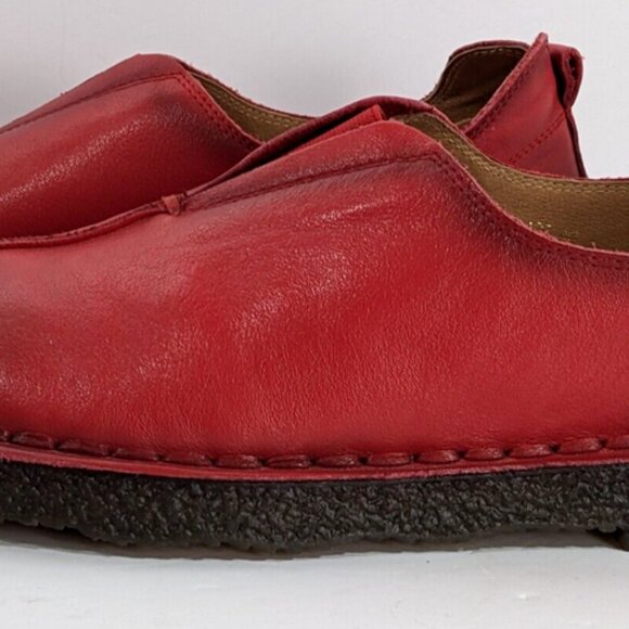 BoNaVi Leather Slip On Comfort Shoes Burnished Red Womens Size 40 (US 8.5) - Picture 4 of 11